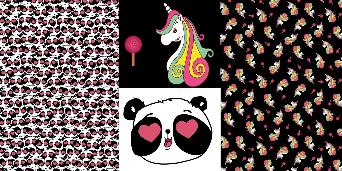 Ilustración - Pandas & Unicornios