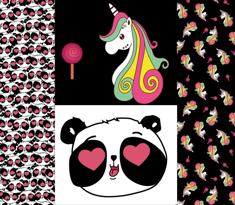 Ilustración - Pandas & Unicornios