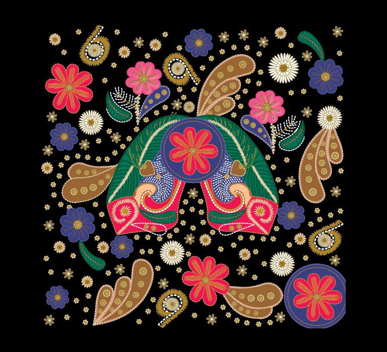 Perla Mía - Ilustración Trama Bordada